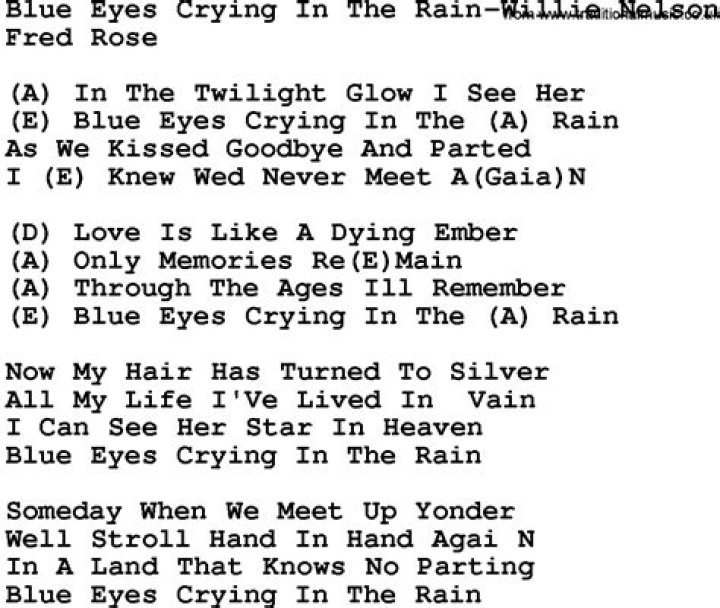 Blue eyes country lyrics