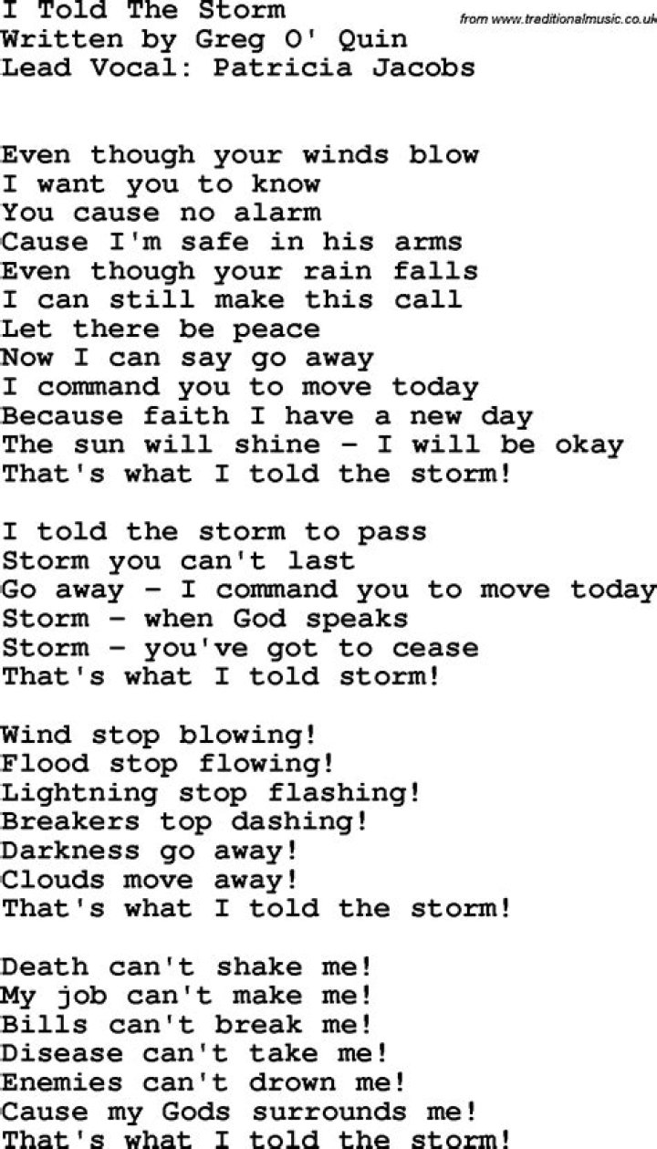 Country song storm blows lyrics