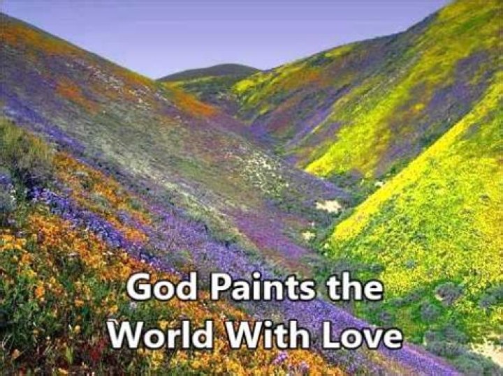 God paints the world with love mennonite choir lyrics