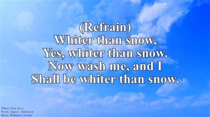 He wash you whiter than snow lyrics