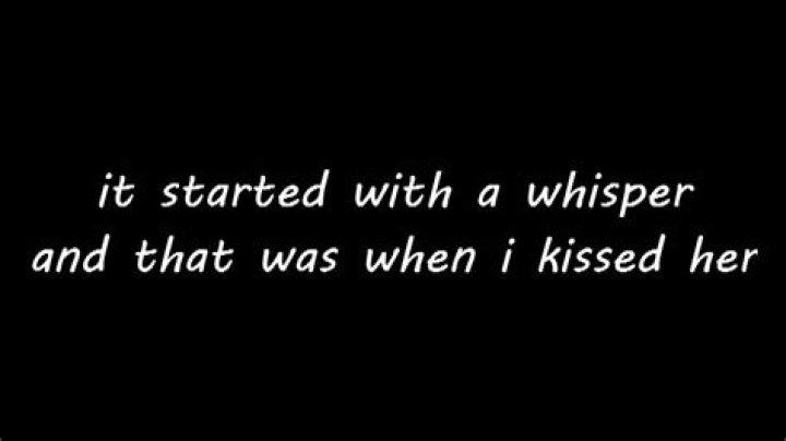 It started with a whisper lyrics