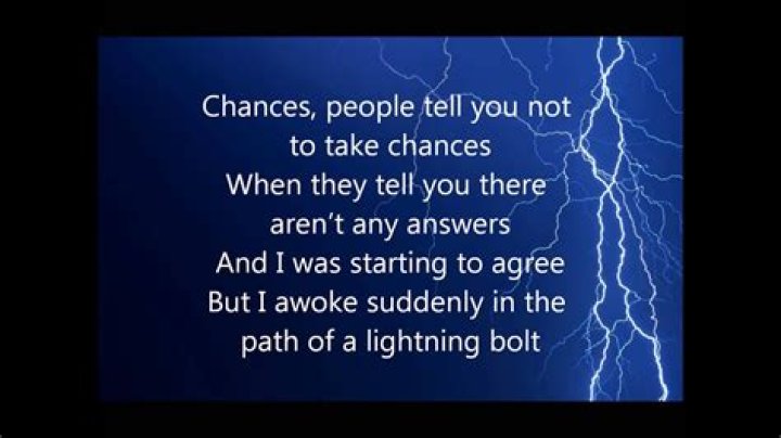 Just like a lightning bolt lyrics