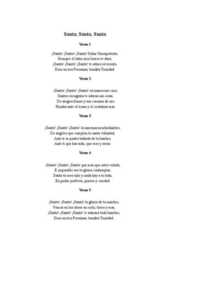 Santo, santo, santo lyrics