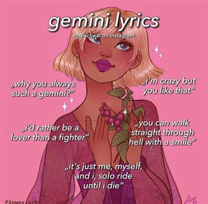 She tells me she’s a gemini lyrics